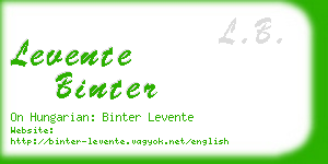 levente binter business card